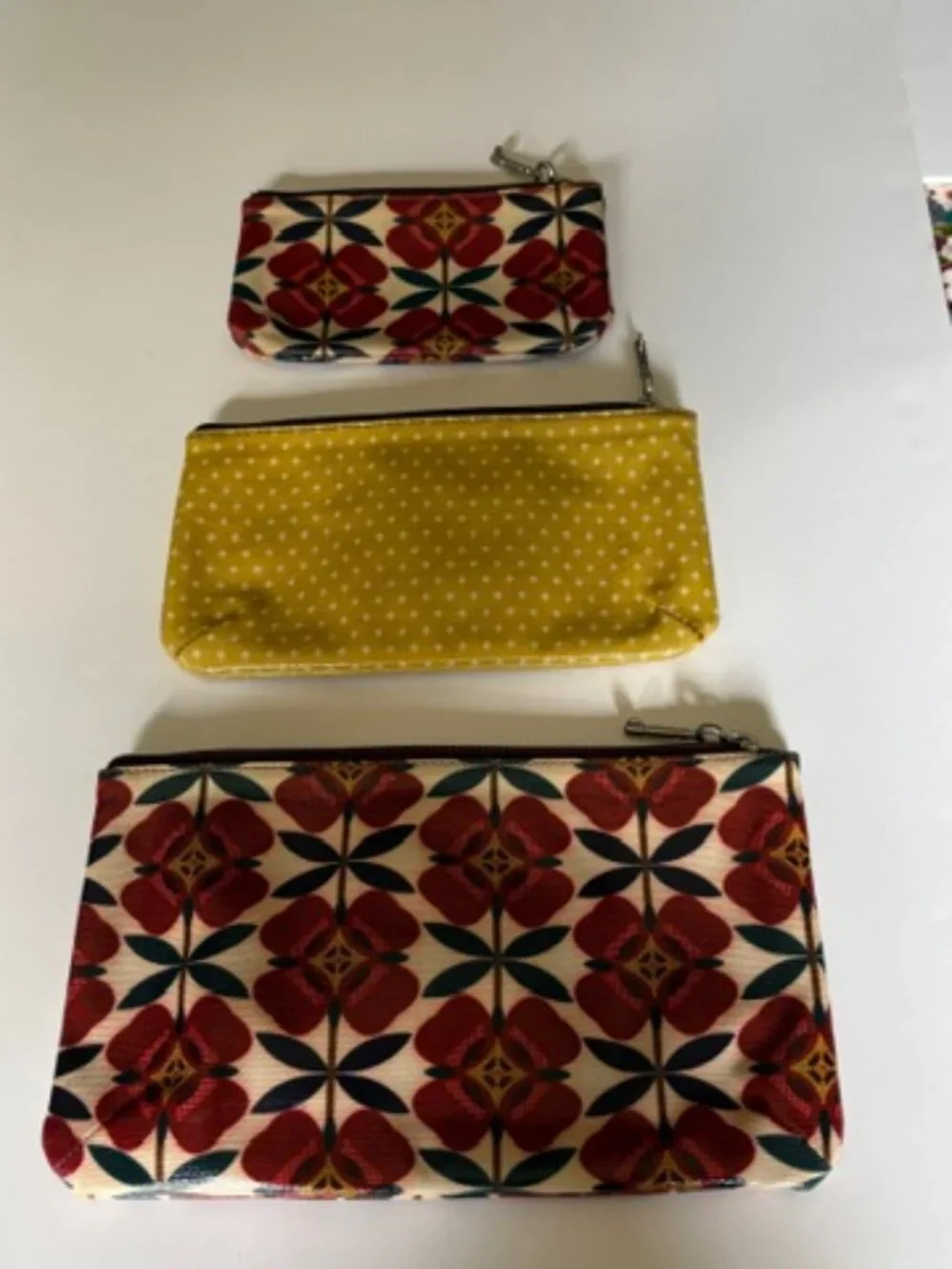 Set of 3 Fossil zip bags